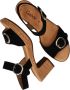 Gabor Verhoog je stijl met zwarte suède hoge hak sandalen Black Dames - Thumbnail 7