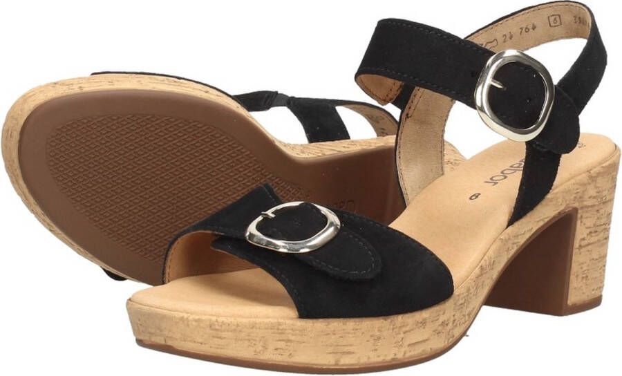Gabor 764.1 Sandalen Dames Zwart