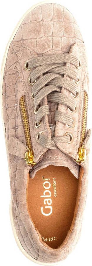 Gabor Beige Leren Printed Sneakers Beige Dames - Foto 5