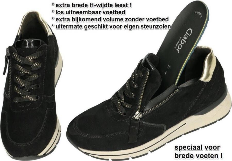 Gabor 76.588.67 Dames Sneakers Zwart