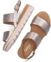 Gabor Comfortabele Metallic Sandalen met Elastische Band Beige Dames - Thumbnail 5