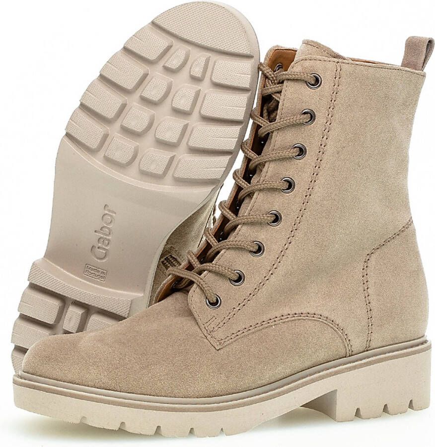 Gabor 736.1 Veterboots Laarzen Met Veters Dames Beige - Foto 9