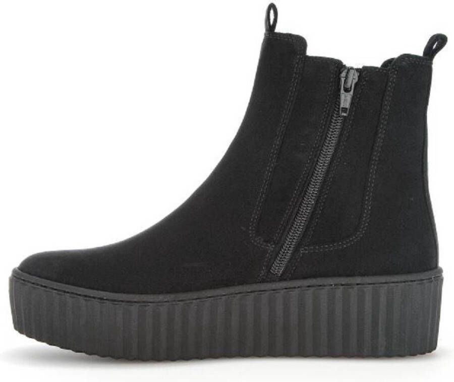 Gabor Zwarte Microfiber Zomer Chelsea Laarzen Black Dames - Foto 3