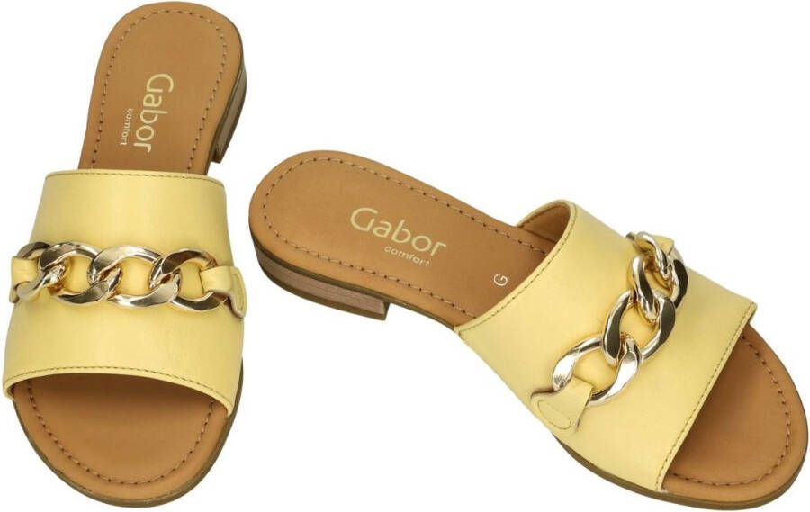 Gabor -Dames geel slippers & muiltjes
