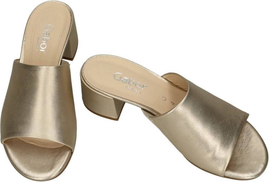 Gabor -Dames goud slippers & muiltjes
