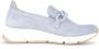 Gabor Elegante blauwe suède loafers met gouden detail Blue Dames - Thumbnail 14