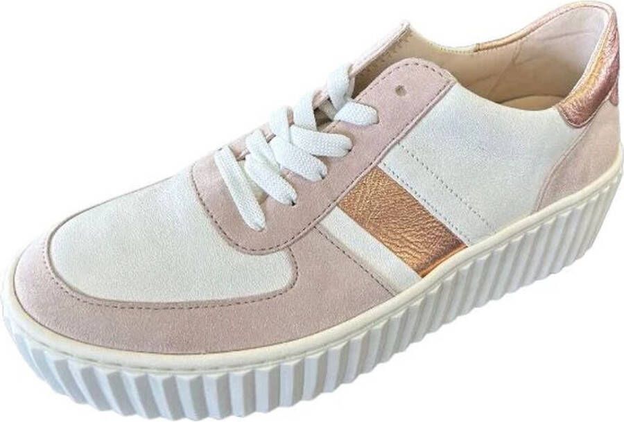 Gabor -Dames nude oud-roze sneakers