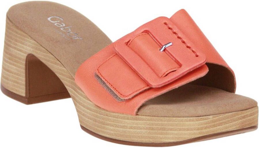 Gabor -Dames oranje slippers & muiltjes