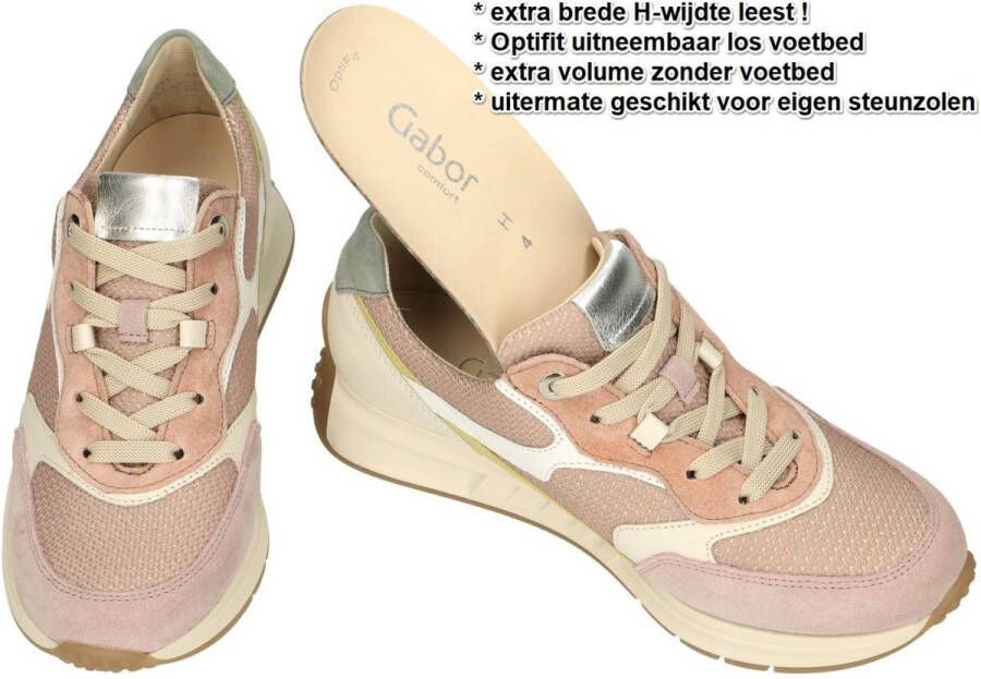 Gabor -Dames oud roze sneakers