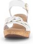 Gabor Beige Leren Sandalen met Kurk Zool Beige Dames - Thumbnail 3