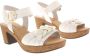 Gabor Beige Leren Sandalen met Kurk Zool Beige Dames - Thumbnail 5