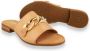Gabor Cognac Leren Muiltjes met Juweel Detail Brown Dames - Thumbnail 4