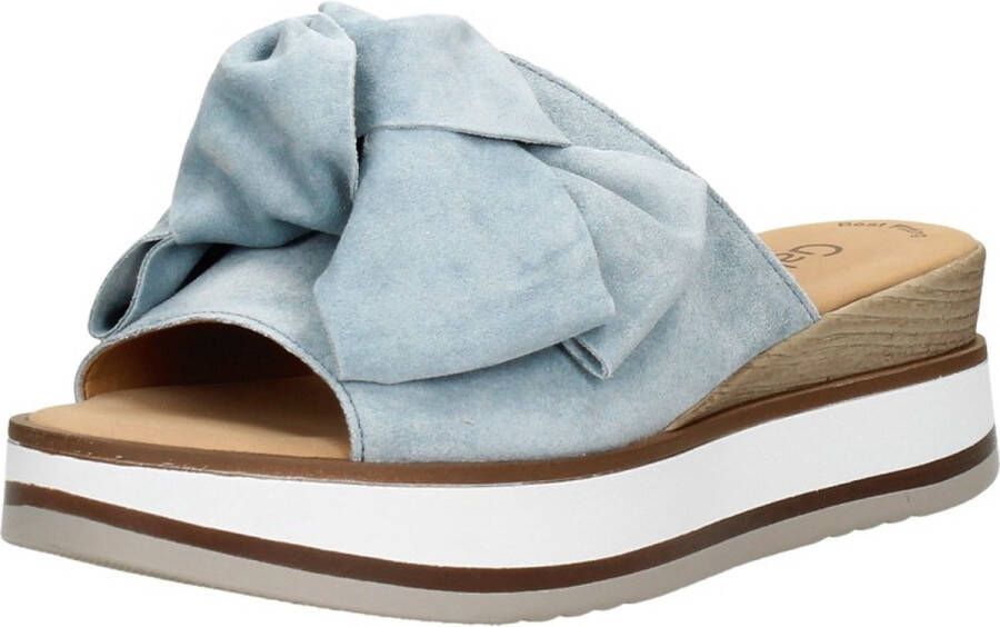 Gabor Dames slippers Open Teen licht blauw