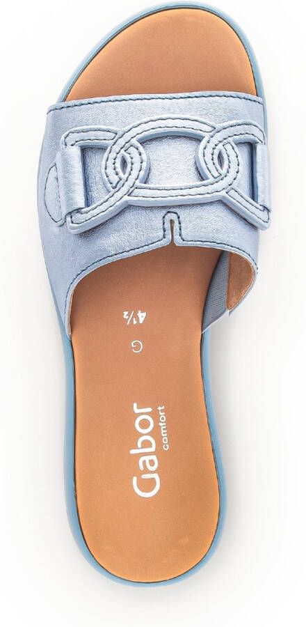 Gabor -Dames turquoise slippers & muiltjes
