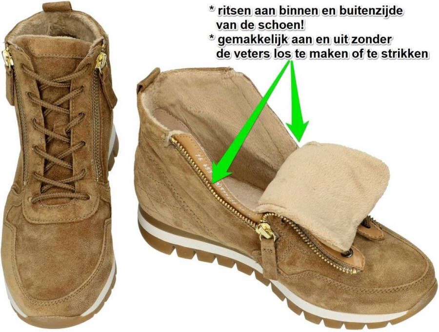 Gabor dames veterschoen. Cognac