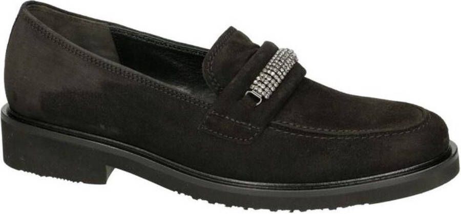 Gabor Zwarte Fluwelen Loafers Winterstijl Black Dames - Foto 4