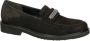 Gabor Zwarte Fluwelen Loafers Winterstijl Black Dames - Thumbnail 4