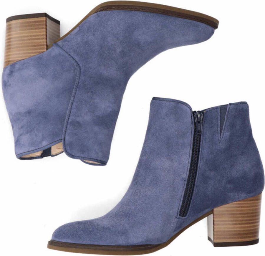 Gabor Enkellaarsjes blauw Suede Dames