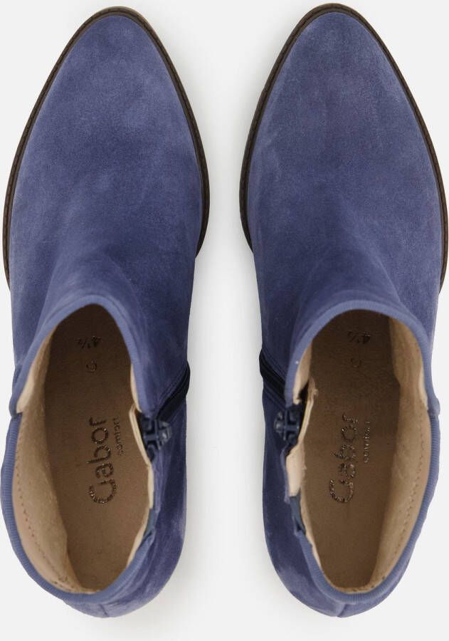 Gabor Enkellaarsjes blauw Suede Dames