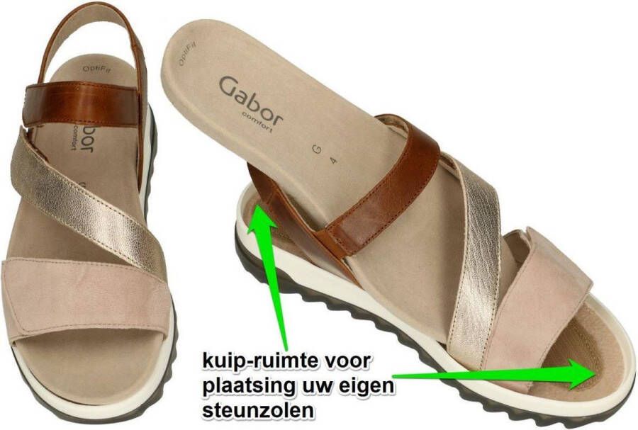 Gabor Neutrale Florenz Metallic Sandalen Pink Dames - Foto 12