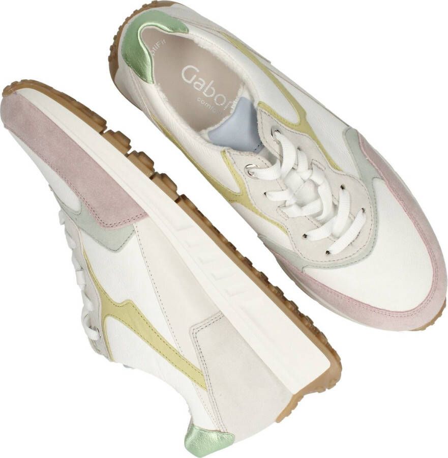 Gabor H-UV Sneakers combi Wit Leer Dames