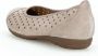 Gabor Geperforeerde Zomer Ballerina Schoenen Beige Dames - Thumbnail 4