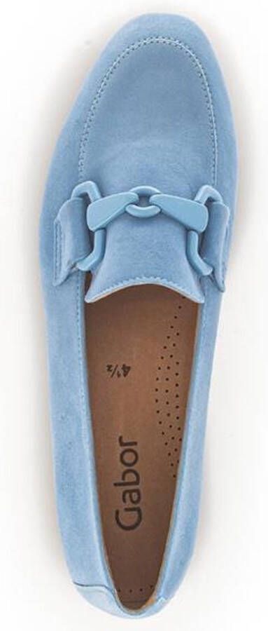 Gabor Instappers blauw Suede Dames