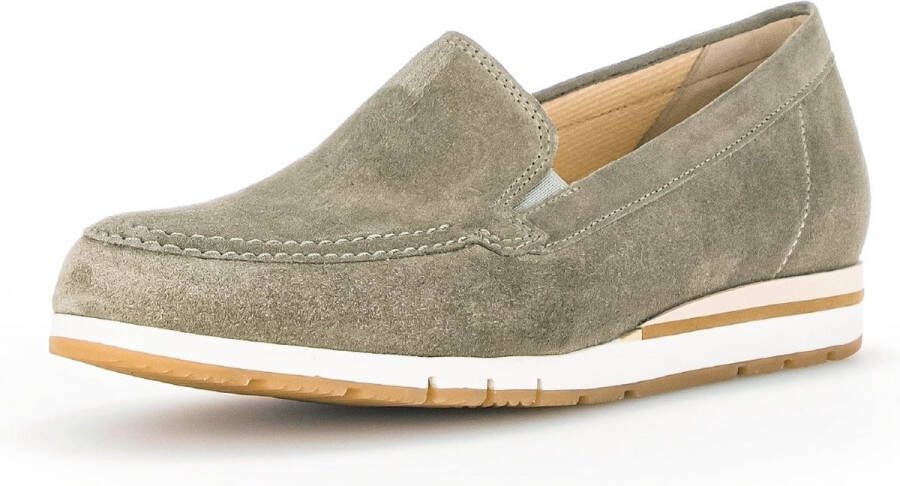 Gabor Instappers groen Suede Dames