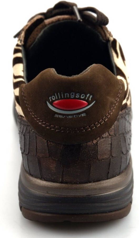 Gabor Rollingsoft Dames Lage sneakers bruin