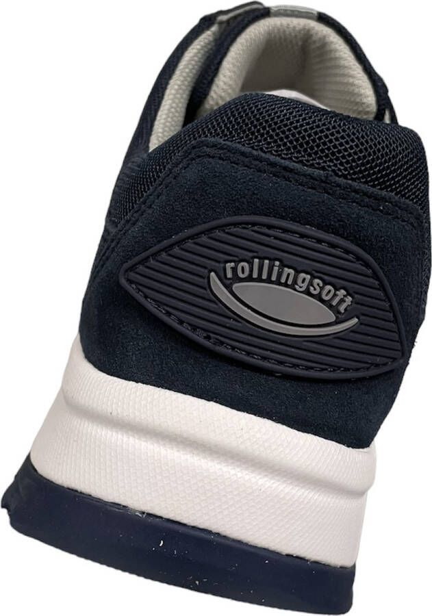 Gabor Rollingsoft Klittenbandschoen 8000.16.08 Marine Blauw Suède