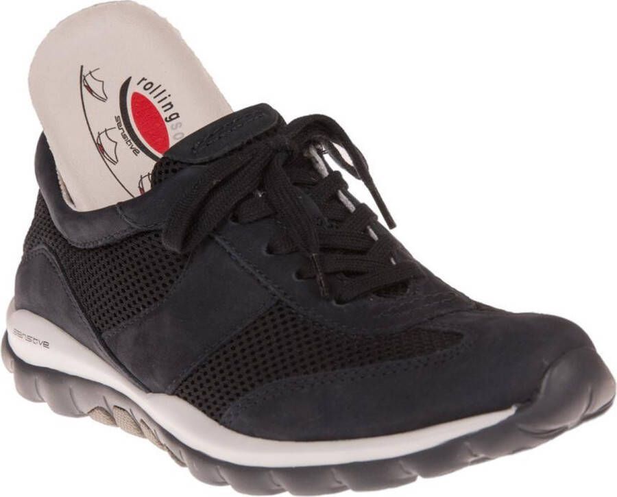 Gabor rollingsoft sensitive 06.966.46 dames wandelsneaker blauw