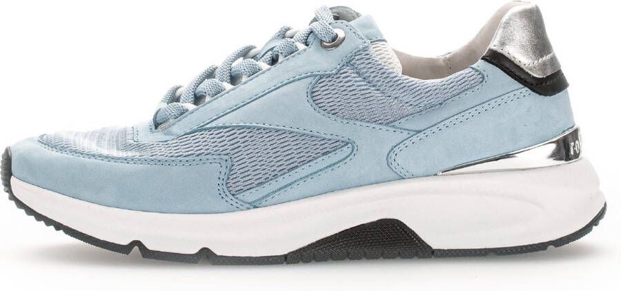 Gabor rollingsoft sensitive 26.895.26 dames rollende wandelsneaker blauw