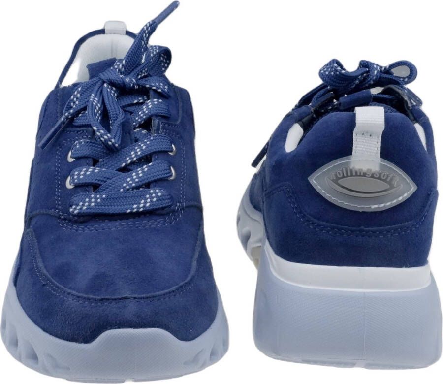 Gabor rollingsoft sensitive 26.935.46 dames rollende wandelsneaker blauw