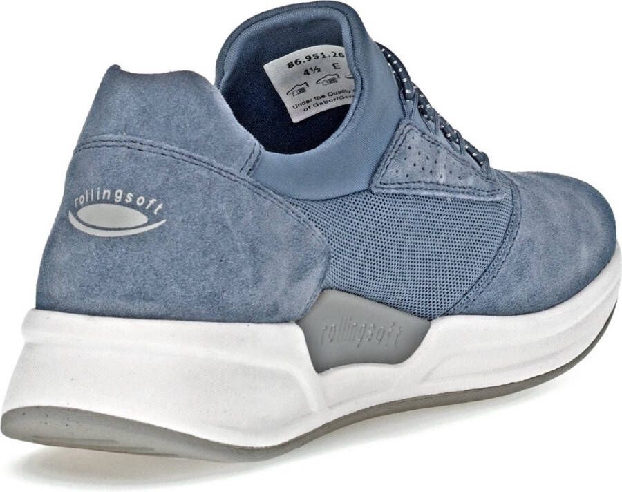 Gabor rollingsoft sensitive 26.951.26 dames rollende wandelsneaker blauw