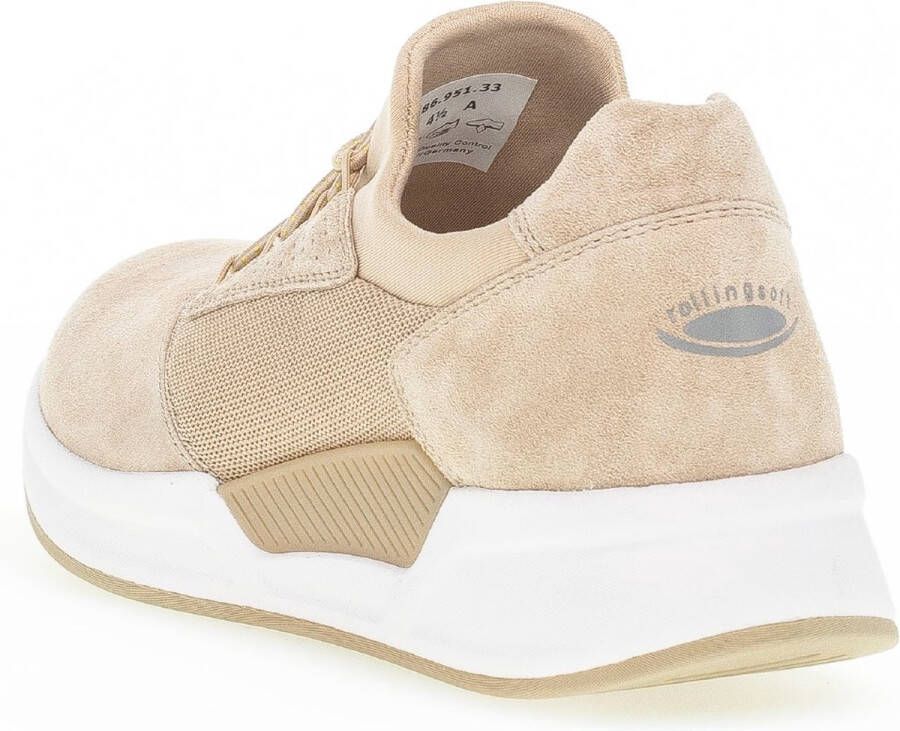 Gabor rollingsoft sensitive 26.951.33 dames rollende wandelsneaker beige