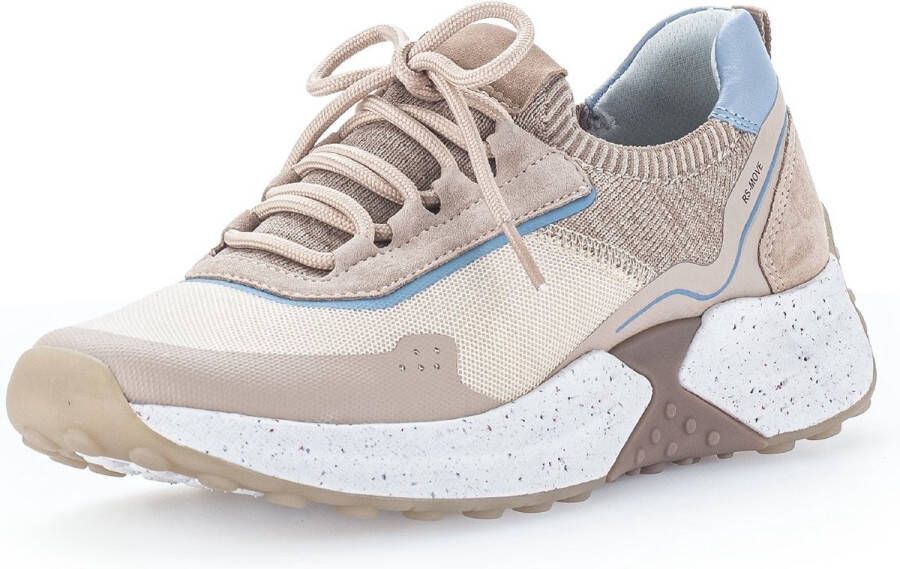 Gabor rollingsoft sensitive 26.966.33 dames rollende wandelsneaker beige