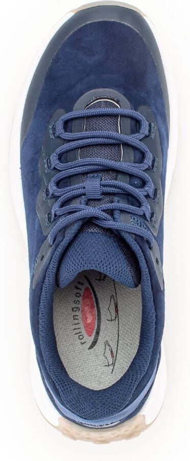 Gabor rollingsoft sensitive 26.994.36 dames rollende wandelsneaker blauw