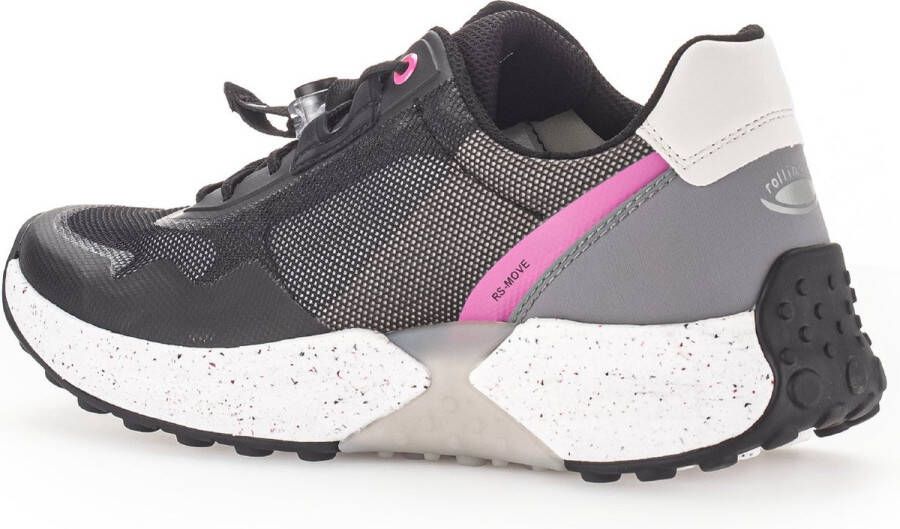 Gabor rollingsoft sensitive 26.995.27 dames rollende wandelsneaker zwart