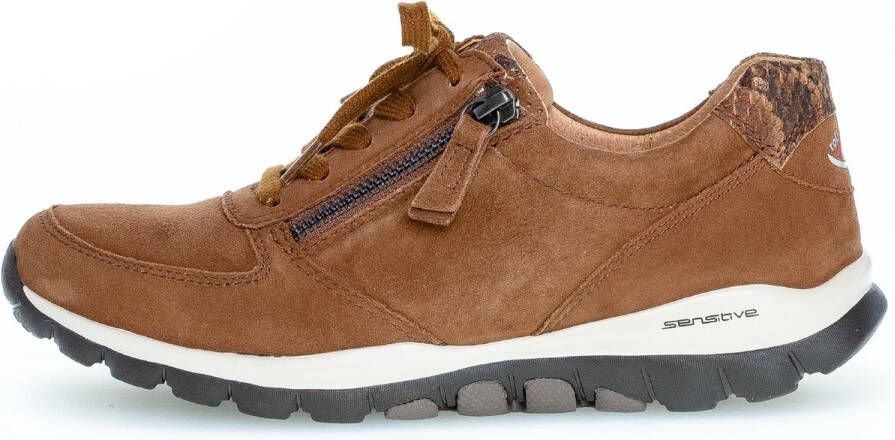 Gabor rollingsoft sensitive 76.968.35 dames wandelsneaker bruin