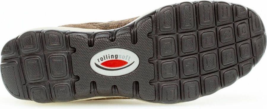 Gabor rollingsoft sensitive 76.968.61 dames wandelsneaker bruin