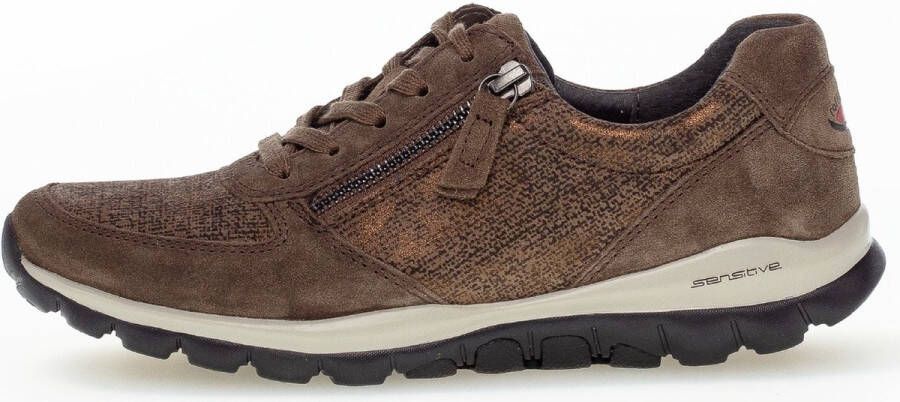Gabor rollingsoft sensitive 76.968.61 dames wandelsneaker bruin