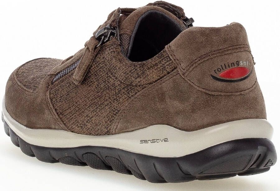 Gabor rollingsoft sensitive 76.968.61 dames wandelsneaker bruin