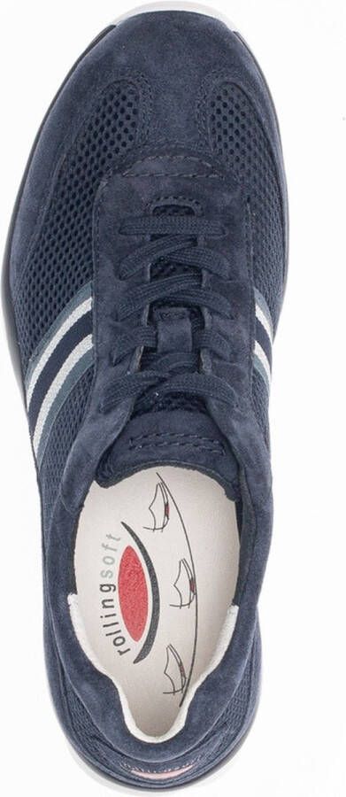 Gabor rollingsoft sensitive 86.966.16 dames rollende wandelsneaker blauw