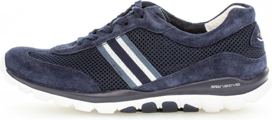 Gabor rollingsoft sensitive 86.966.16 dames rollende wandelsneaker blauw