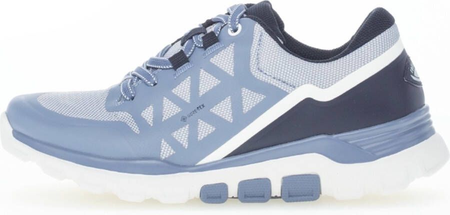 Gabor rollingsoft sensitive 86.989.26 dames rollende wandelsneaker blauw waterdicht