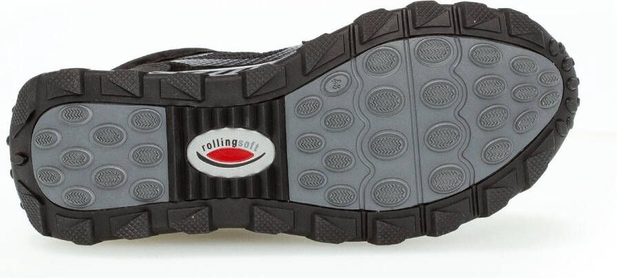 Gabor rollingsoft sensitive 96.876.47 dames rollende wandelsneaker zwart