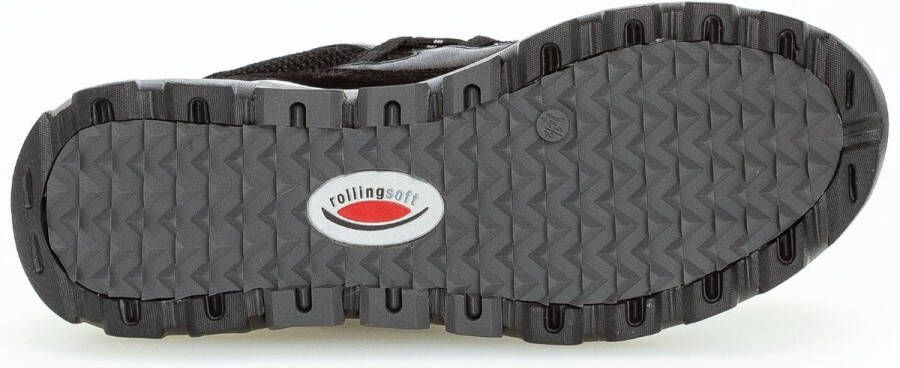 Gabor rollingsoft sensitive 96.924.47 dames rollende wandelsneaker zwart waterdicht