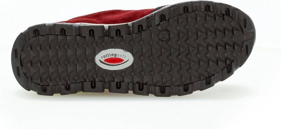 Gabor rollingsoft sensitive 96.927.38 dames rollende wandelsneaker rood waterdicht