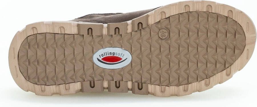 Gabor rollingsoft sensitive 96.927.45 dames rollende wandelsneaker bruin waterdicht