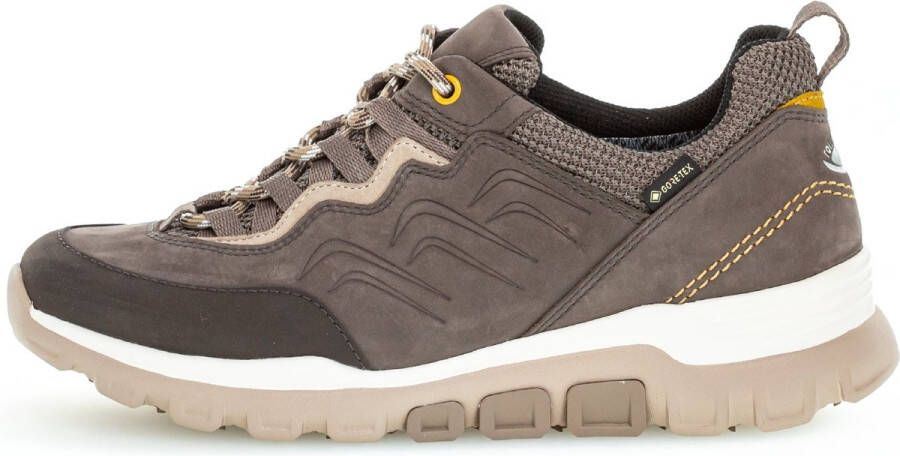 Gabor rollingsoft sensitive 96.927.45 dames rollende wandelsneaker bruin waterdicht